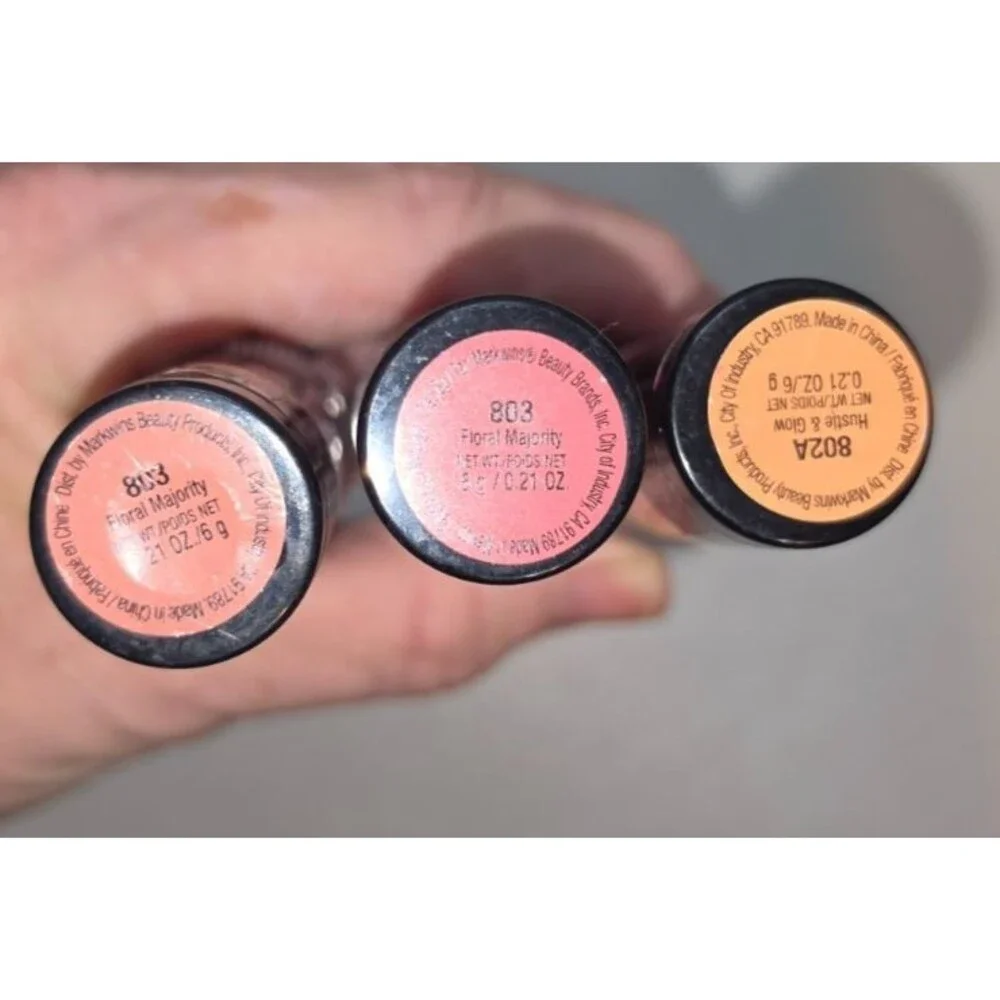 Lot of 3 Wet N Wild Megaglow Makeup Stick Blush Floral Majority & Hustle & Glow